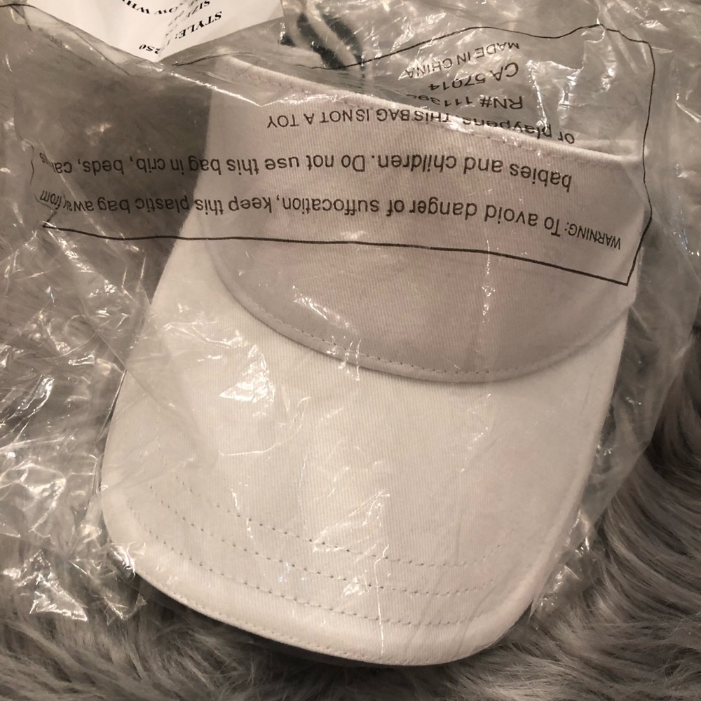 Tory Birch White with Navy striped headband Visor